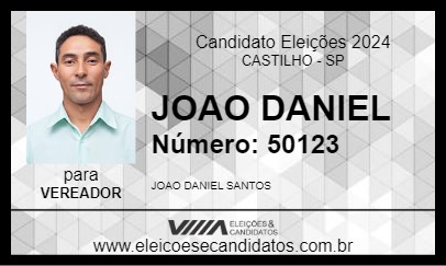 Candidato JOAO DANIEL 2024 - CASTILHO - Eleições