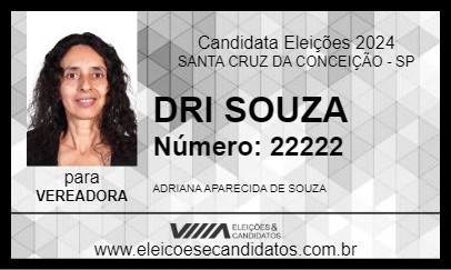 Candidato DRI SOUZA 2024 - SANTA CRUZ DA CONCEIÇÃO - Eleições