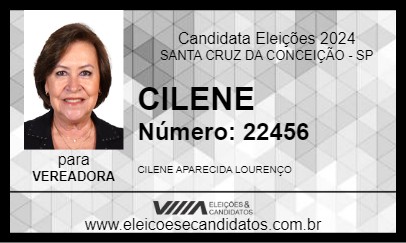 Candidato CILENE 2024 - SANTA CRUZ DA CONCEIÇÃO - Eleições