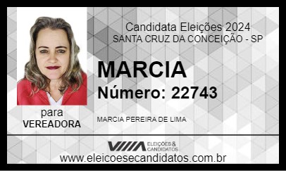 Candidato MARCIA 2024 - SANTA CRUZ DA CONCEIÇÃO - Eleições