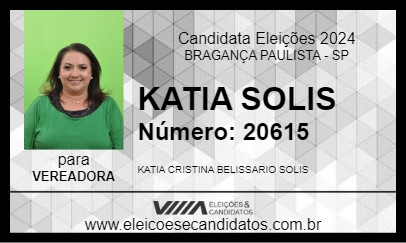 Candidato KATIA SOLIS 2024 - BRAGANÇA PAULISTA - Eleições