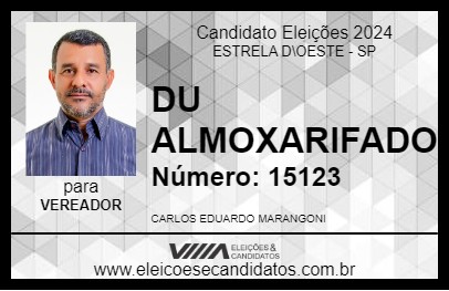 Candidato DU MARANGONI 2024 - ESTRELA D\OESTE - Eleições