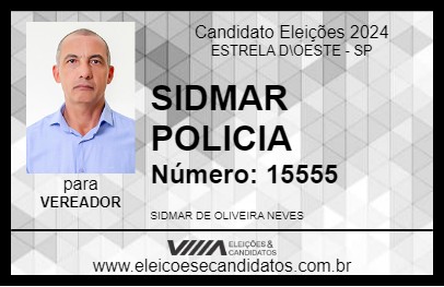 Candidato SIDMAR 2024 - ESTRELA D\OESTE - Eleições