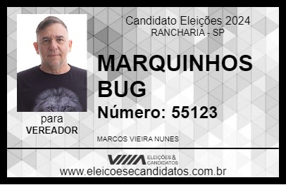 Candidato MARQUINHOS BUG 2024 - RANCHARIA - Eleições