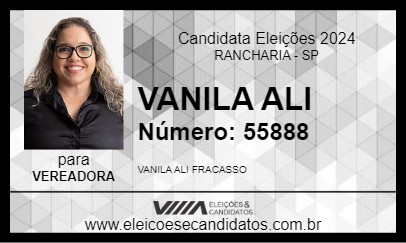 Candidato VANILA ALI 2024 - RANCHARIA - Eleições