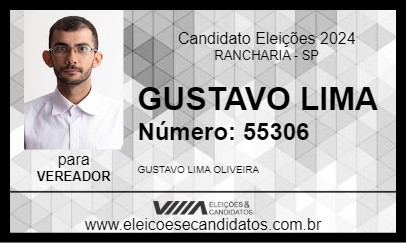 Candidato GUSTAVO LIMA 2024 - RANCHARIA - Eleições