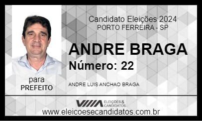 Candidato ANDRE BRAGA 2024 - PORTO FERREIRA - Eleições