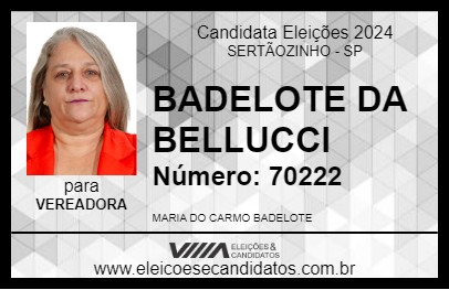 Candidato BADELOTE DA BELLUCCI  2024 - SERTÃOZINHO - Eleições