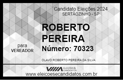 Candidato ROBERTO PEREIRA IMPOSTO DE REN 2024 - SERTÃOZINHO - Eleições