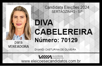 Candidato DIVA CABELEREIRA 2024 - SERTÃOZINHO - Eleições