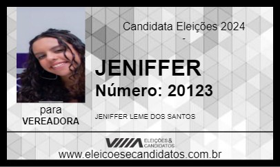 Candidato JENIFFER 2024 - RIBEIRÃO BONITO - Eleições