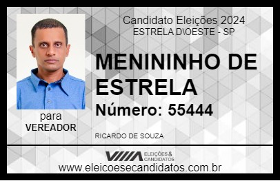 Candidato MENININHO DE ESTRELA 2024 - ESTRELA D\OESTE - Eleições