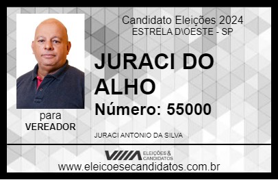 Candidato JURACI DO ALHO 2024 - ESTRELA D\OESTE - Eleições