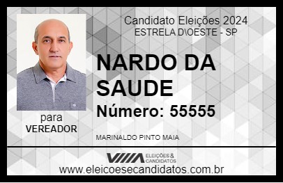 Candidato NARDO 2024 - ESTRELA D\OESTE - Eleições