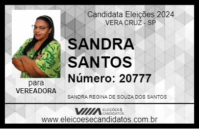 Candidato SANDRA SANTOS 2024 - VERA CRUZ - Eleições