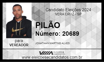 Candidato PILÃO 2024 - VERA CRUZ - Eleições