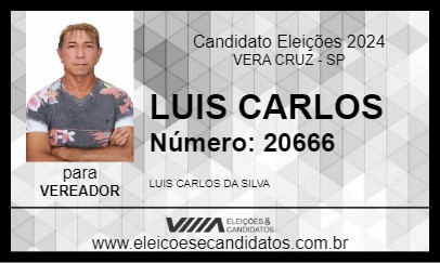 Candidato LUIS CARLOS CAMBU 2024 - VERA CRUZ - Eleições