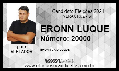 Candidato ERONN LUQUE 2024 - VERA CRUZ - Eleições