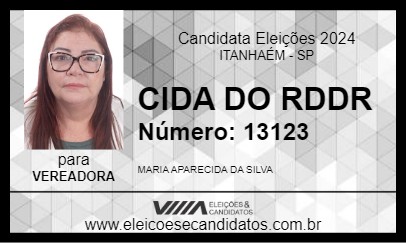 Candidato CIDA DO RDDR 2024 - ITANHAÉM - Eleições