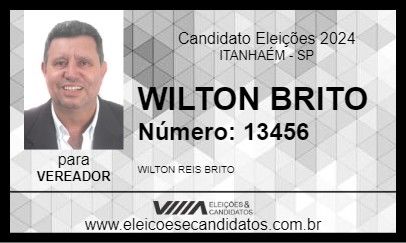 Candidato WILTON BRITO 2024 - ITANHAÉM - Eleições