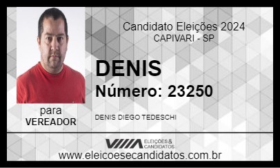 Candidato DENIS 2024 - CAPIVARI - Eleições