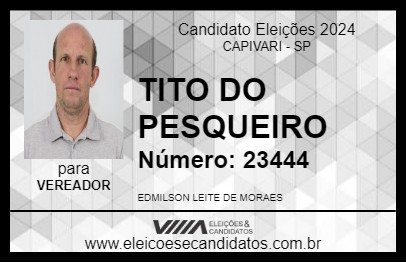 Candidato TITO DO PESQUEIRO 2024 - CAPIVARI - Eleições