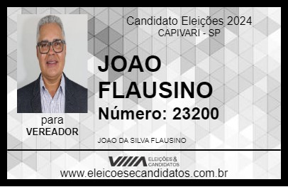 Candidato JOAO FLAUSINO 2024 - CAPIVARI - Eleições