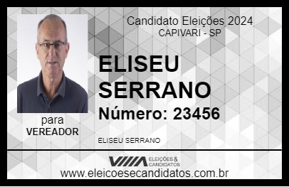 Candidato ELISEU SERRANO 2024 - CAPIVARI - Eleições