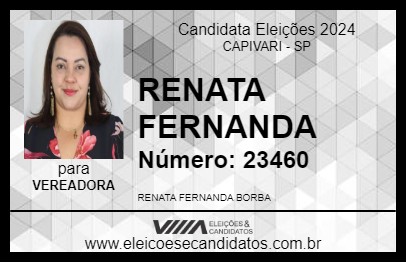 Candidato RENATA FERNANDA 2024 - CAPIVARI - Eleições