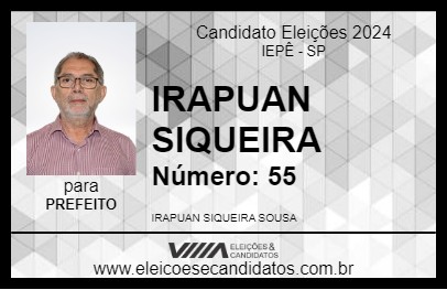 Candidato IRAPUAN SIQUEIRA 2024 - IEPÊ - Eleições