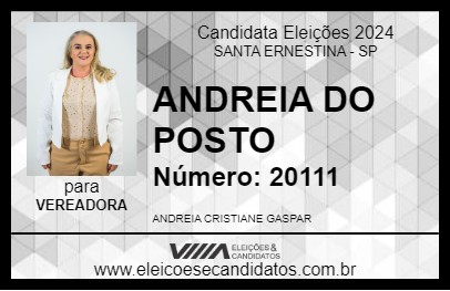 Candidato ANDREIA DA SAUDE 2024 - SANTA ERNESTINA - Eleições