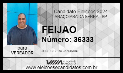 Candidato FEIJAO 2024 - ARAÇOIABA DA SERRA - Eleições