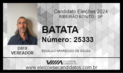 Candidato BATATA 2024 - RIBEIRÃO BONITO - Eleições