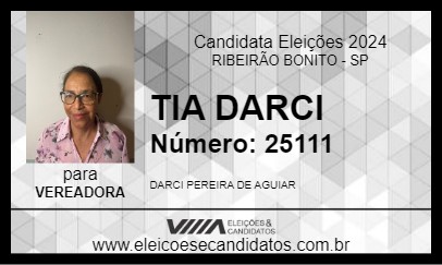 Candidato TIA DARCI 2024 - RIBEIRÃO BONITO - Eleições