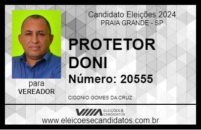 Candidato PROTETOR DONI 2024 - PRAIA GRANDE - Eleições