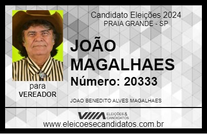 Candidato JOÃO MAGALHAES 2024 - PRAIA GRANDE - Eleições