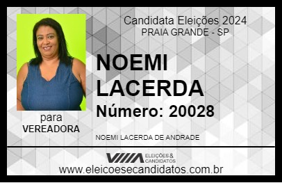 Candidato NOEMI LACERDA 2024 - PRAIA GRANDE - Eleições