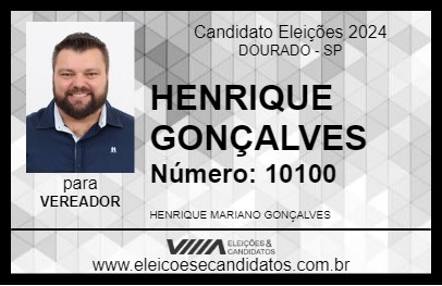 Candidato HENRIQUE GONÇALVES 2024 - DOURADO - Eleições