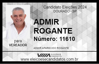 Candidato ADMIR ROGANTE 2024 - DOURADO - Eleições