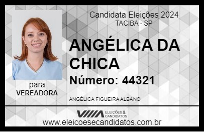 Candidato ANGÉLICA DA CHICA 2024 - TACIBA - Eleições