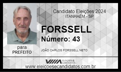 Candidato FORSSELL 2024 - ITANHAÉM - Eleições