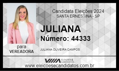 Candidato JULIANA 2024 - SANTA ERNESTINA - Eleições