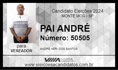 Candidato PAI ANDRÉ 2024 - MONTE MOR - Eleições