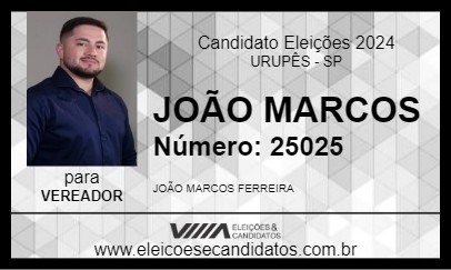 Candidato JOÃO MARCOS 2024 - URUPÊS - Eleições