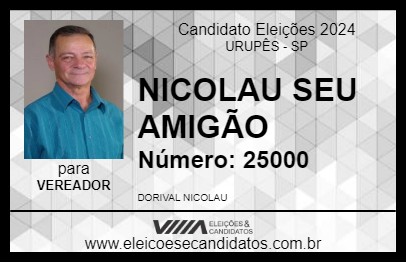 Candidato NICOLAU SEU AMIGÃO 2024 - URUPÊS - Eleições