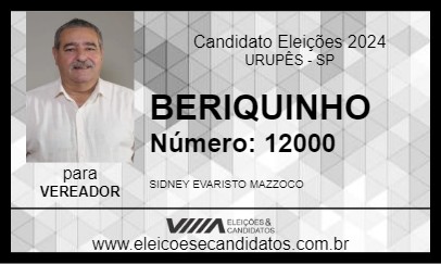 Candidato BERIQUINHO 2024 - URUPÊS - Eleições