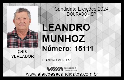 Candidato LEANDRO MUNHOZ 2024 - DOURADO - Eleições