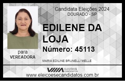 Candidato DILENE DA LOJA 2024 - DOURADO - Eleições