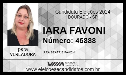 Candidato IARA FAVONI 2024 - DOURADO - Eleições