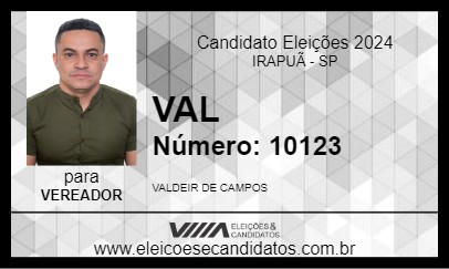 Candidato VAL 2024 - IRAPUÃ - Eleições